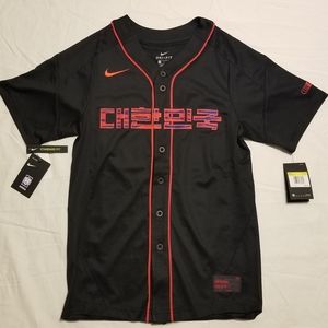 NWT Nike South Korea black soccer baseball jersey